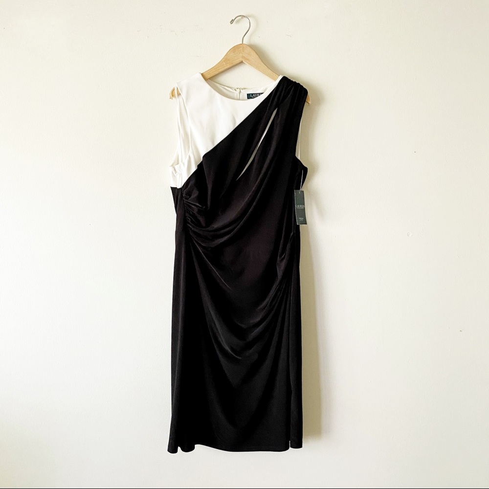 **NWT** Lauren Ralph Lauren Black/White Dress 14W
